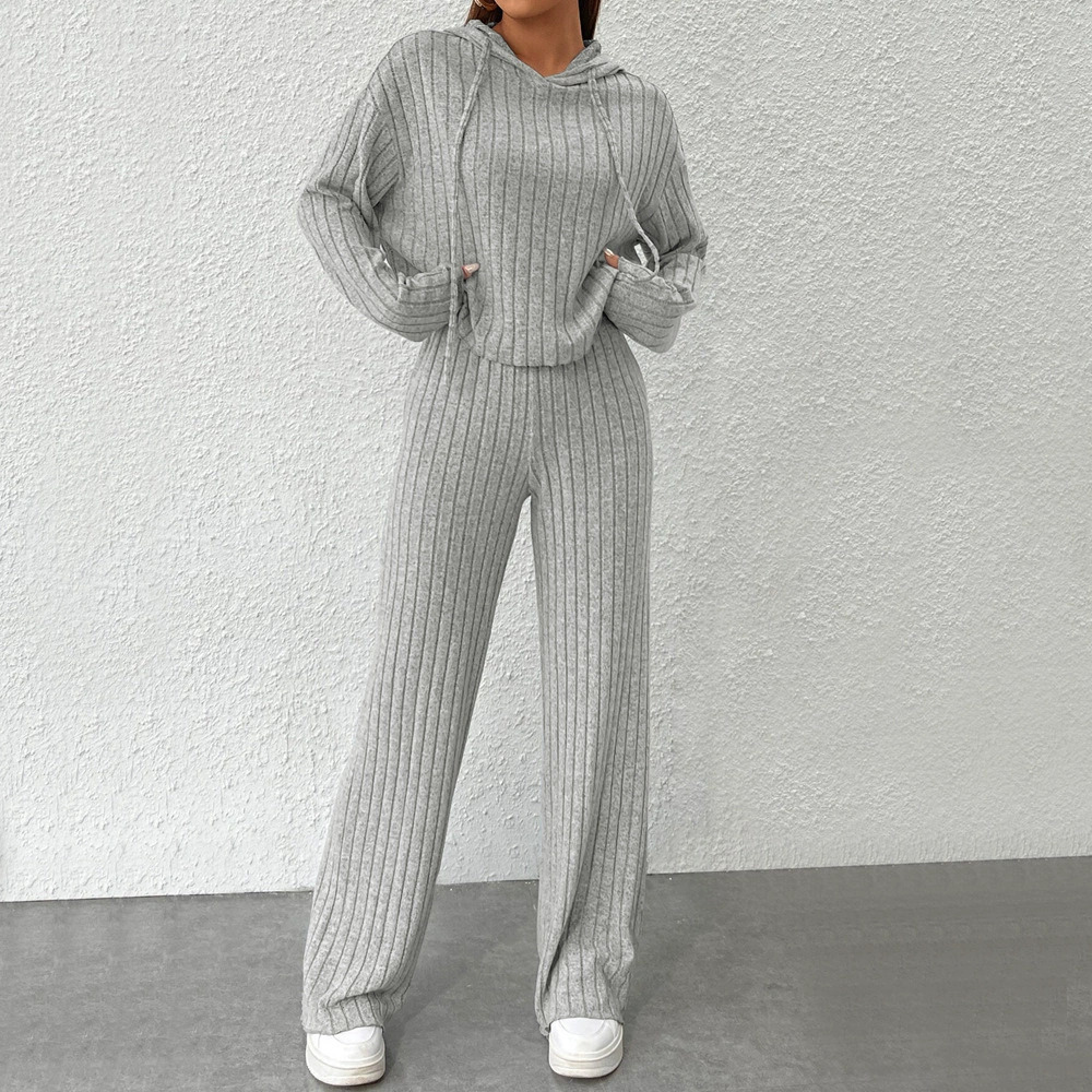 ZARA Simple Relaxed Hooded Loungewear 2-Piece Set Spring Summer Solid Color - Picture 6 of 6